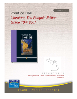 Literature, The Penguin Edition Grade 10 &copy;2007