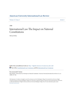 International Law-The Impact on National Constitutions
