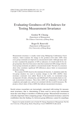 Evaluating Goodness-of-Fit Indexes for Testing Measurement