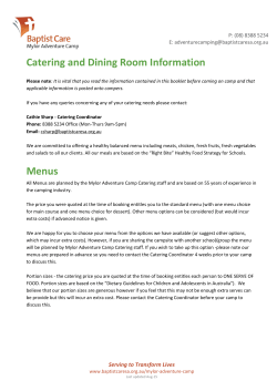 Catering and Dining Room Information