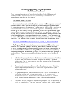 AP Environmental Science Requirements