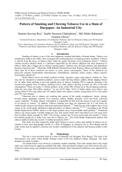 Pattern of Smoking and Chewing Tobacco Use in a Slum of
