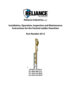 M 6512 Vertical Ladder Stanchion