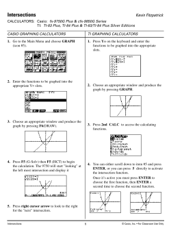 Intersections - Casio Education
