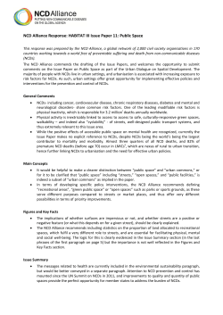 NCD Alliance Response_Issue Paper 11 Public Space
