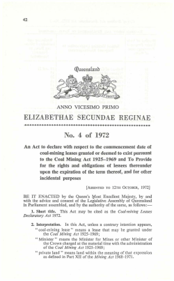 Coal-mining Leases Declaratory Act 1972