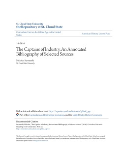 The Captains of Industry, An Annotated Bibliography of Selected