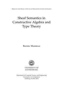 Sheaf Semantics in Constructive Algebra and Type Theory