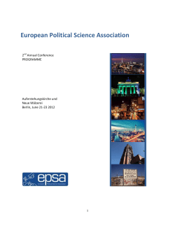 EPSA 2012 - European Political Science Association