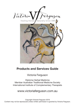 product brochure - Victoria Ferguson