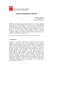 Support for Individual Concepts