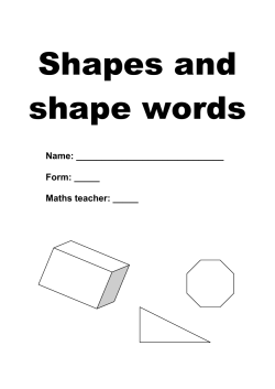 Shapes and shape words