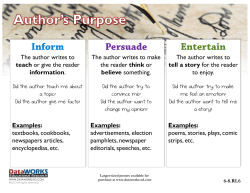 Inform Persuade Entertain
