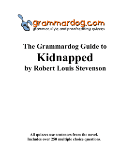 KIDNAPPED by Robert Louis Stevenson – Grammar and Style