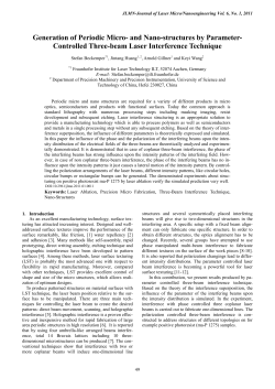 Controlled Three-beam Laser Interference Technique