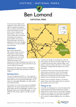 Ben Lomond - Tasmania Parks and Wildlife