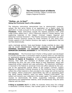 Instructions for e-Filing ~ August, 2010