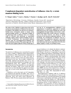 Complement-dependent neutralization of influenza virus by a serum