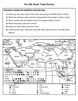 The Silk Road Trade Routes