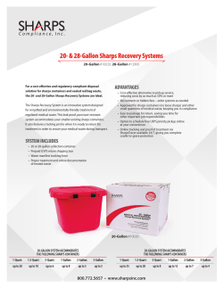 20- and 28-Gallon Sharps Recovery System PI Sheet