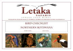 Bird checklist Northern botswana