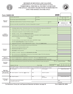 Form 1040EZ-CM AND CNMI SOURCE INCOME ONLY DIVISION