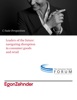 Leaders of the future: navigating disruption in consumer goods and
