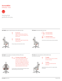Embody Chairs adjustment guide