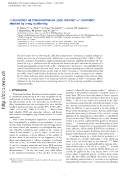 Dissociation of chloromethanes upon resonant &sigma;* excitation studied