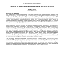 Method for the Manufacture of an Aluminum Substrate PCB and its