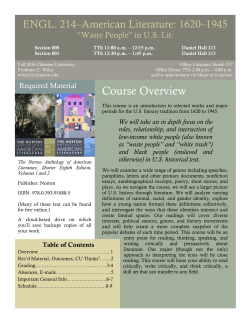 Course Overview - Clemson University