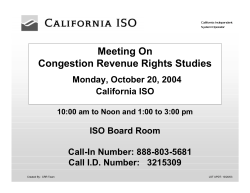 Congestion Revenue Rights (CRR) Studies