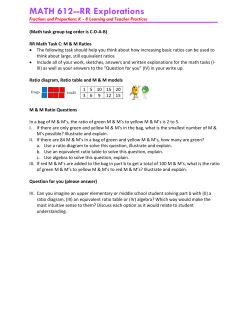 MATH 612 --RR Explorations
