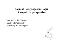 Formal Languages in Logic A cognitive perspective