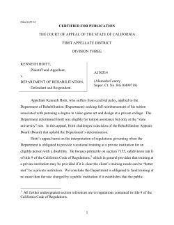 HOITT v. DEPARTMENT OF REHABILITATION | FindLaw