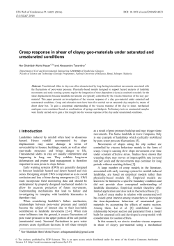 Creep response in shear of clayey geo