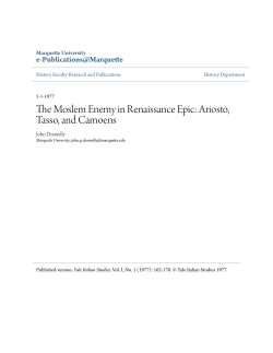The Moslem Enemy in Renaissance Epic - e