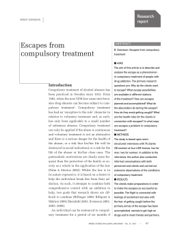 Escapes from compulsory treatment