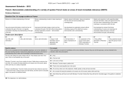 NCEA Level 1 French (90878) 2012