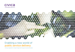 Enabling a new way of public service delivery