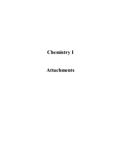 Chemistry I Attachments