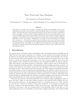 Time Travel and Time Machines