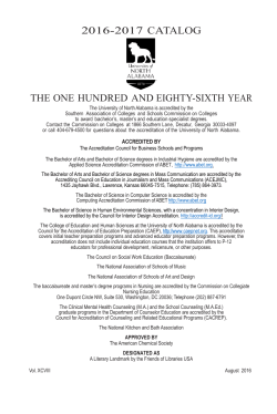 2016-2017 CATALOG THE ONE HUNDRED AND EIGHTY