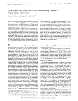 The Histone Core Complex: An Octamer
