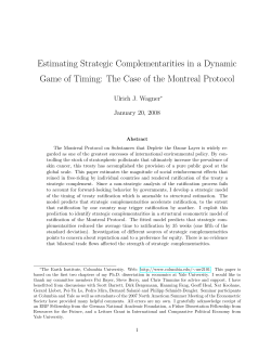 Estimating Strategic Complementarities in a Dynamic Game of