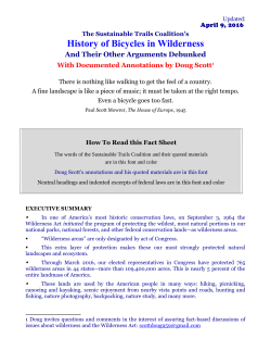 History of Bicycles in Wilderness