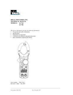 ideal industries, inc. technical manual models: 61-744 61-746