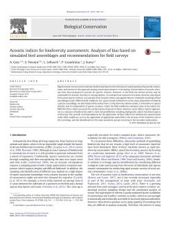 Acoustic indices for biodiversity assessments: Analyses of bias