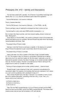 Identity and Descriptions