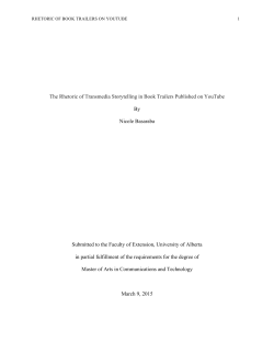 The Rhetoric of Transmedia Storytelling in Book Trailers Published